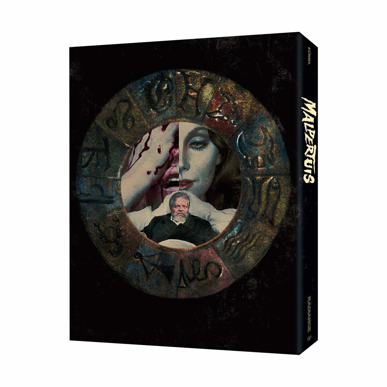 Malpertuis Limited Edition Blu-ray with gothic mansion artwork and character collage in dark tones