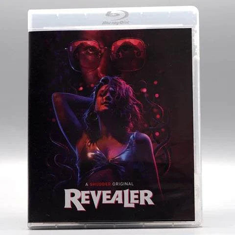 Revealer Blu-Ray case with dark, dramatic cover featuring a woman and glasses reflection, slipcover included.