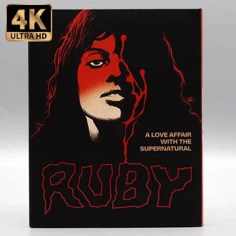 Vinegar Syndrome Ruby 4K UHD and Blu-Ray limited edition slipcover cover art with supernatural horror theme