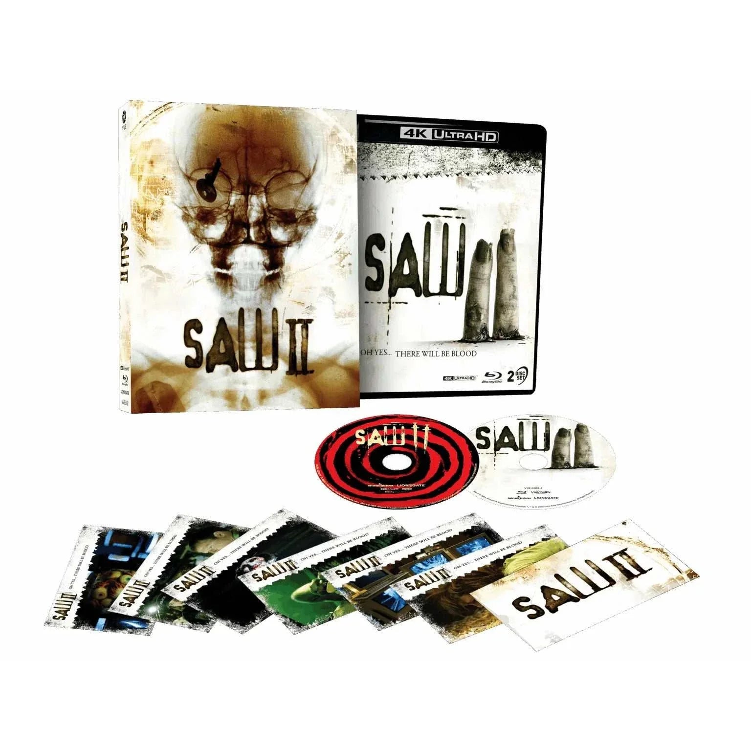 Saw II (2005) 4K UHD and Blu-ray limited edition with 3D lenticular hardcase and art cards pre-order set
