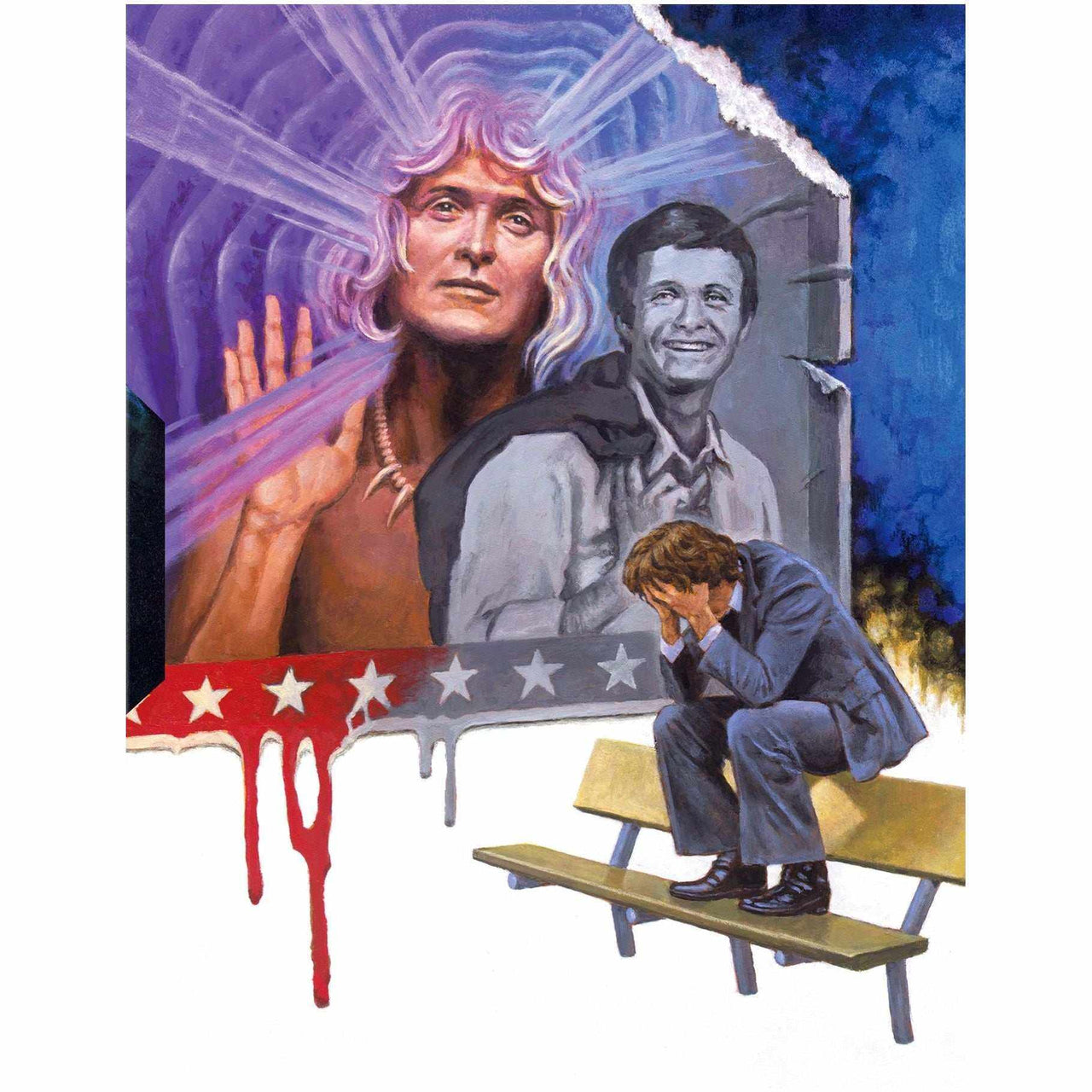 Blue Sunshine 4K UHD Blu-Ray with CD in Slipcase featuring exclusive artwork and bonus extras.