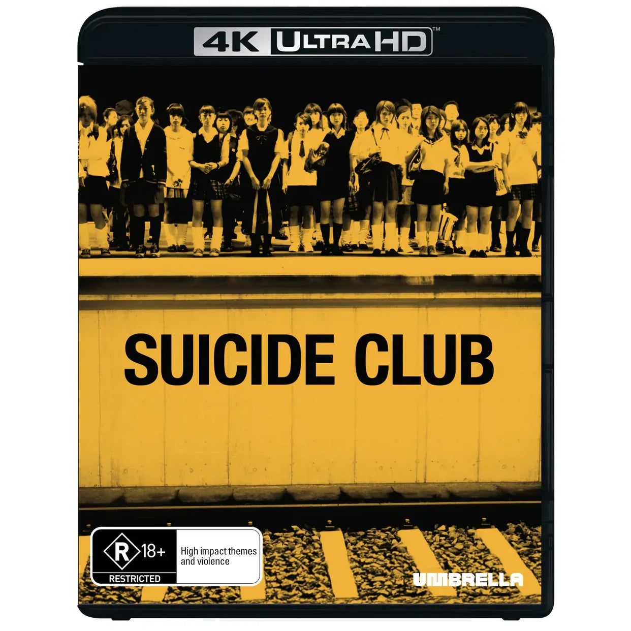 Suicide Club 2001 4K UHD and Blu-Ray limited edition slipcover movie case cover