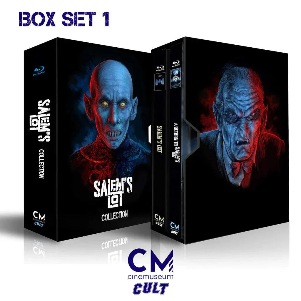 Salem's Lot Collection Standard Box Set with two mediabooks and three Blu-ray discs featuring exclusive vampire artwork by Giorgio Finamore and Fright Rags.
