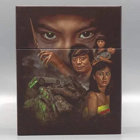 Vinegar Syndrome Shaw Scares Volume 1 limited edition Blu-ray box set with horror-themed artwork and characters