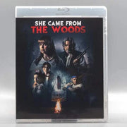 Pre-order She Came from the Woods Blu-Ray with limited edition slipcover featuring 1987 summer camp horror movie artwork