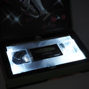 Limited edition deluxe LED VHS showcasing skateboard theme with glowing display.