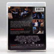 Shudder Sorry About the Demon Blu-Ray back cover showing movie synopsis, bonus features, and slipcover packaging.