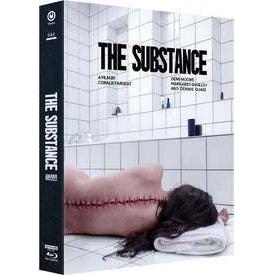 The Substance Steelbook Limited Edition 4K UHD Blu-Ray packaging.