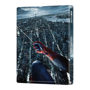 The Amazing Spider-Man double lenticular steelbook 4K UHD and Blu-ray pre-order edition with cityscape and web-slinging arm artwork