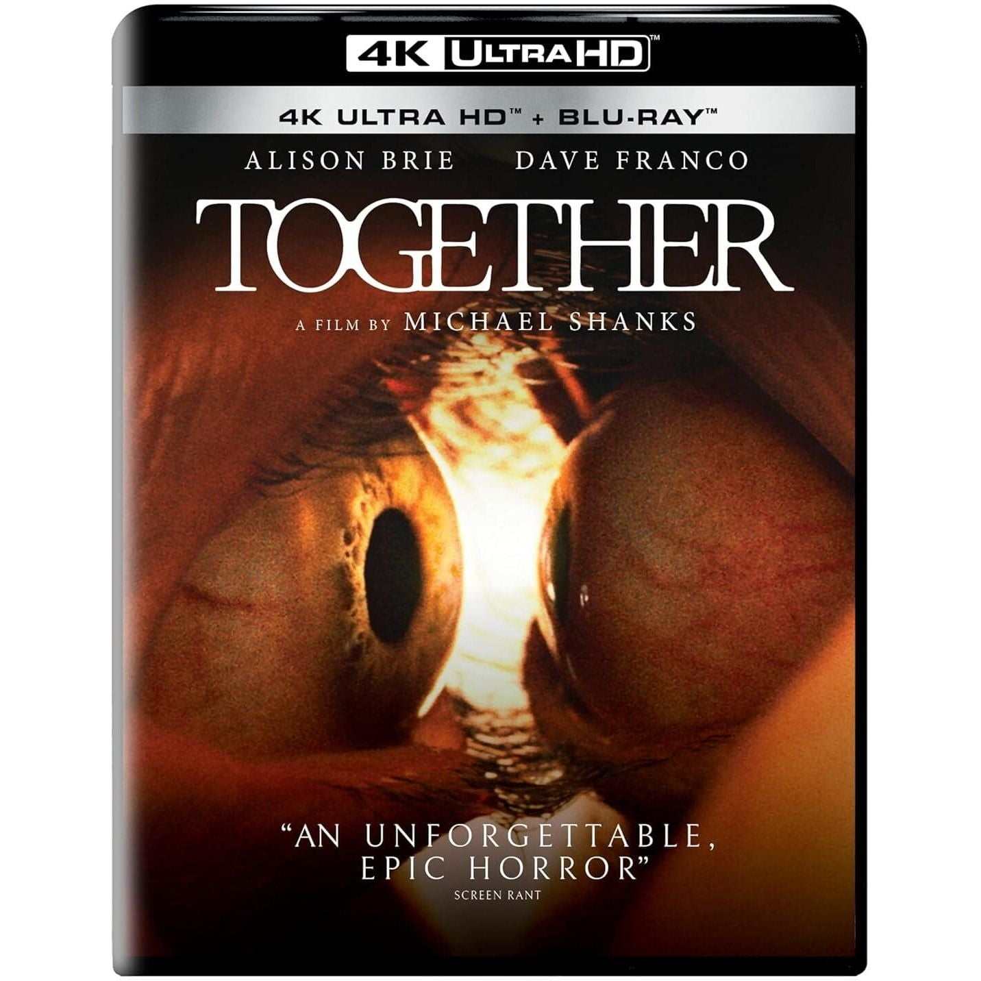 Together 4K UHD horror movie Blu-Ray cover featuring Alison Brie and Dave Franco