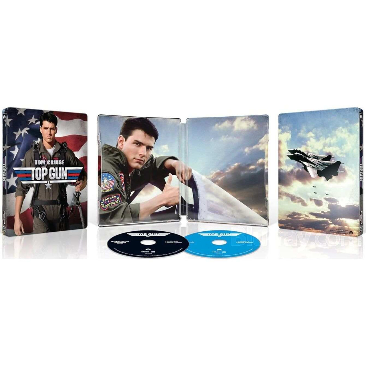 Top Gun 40th Anniversary Limited Edition Steelbook 4K UHD Blu-Ray pre-order cover with Tom Cruise Maverick image