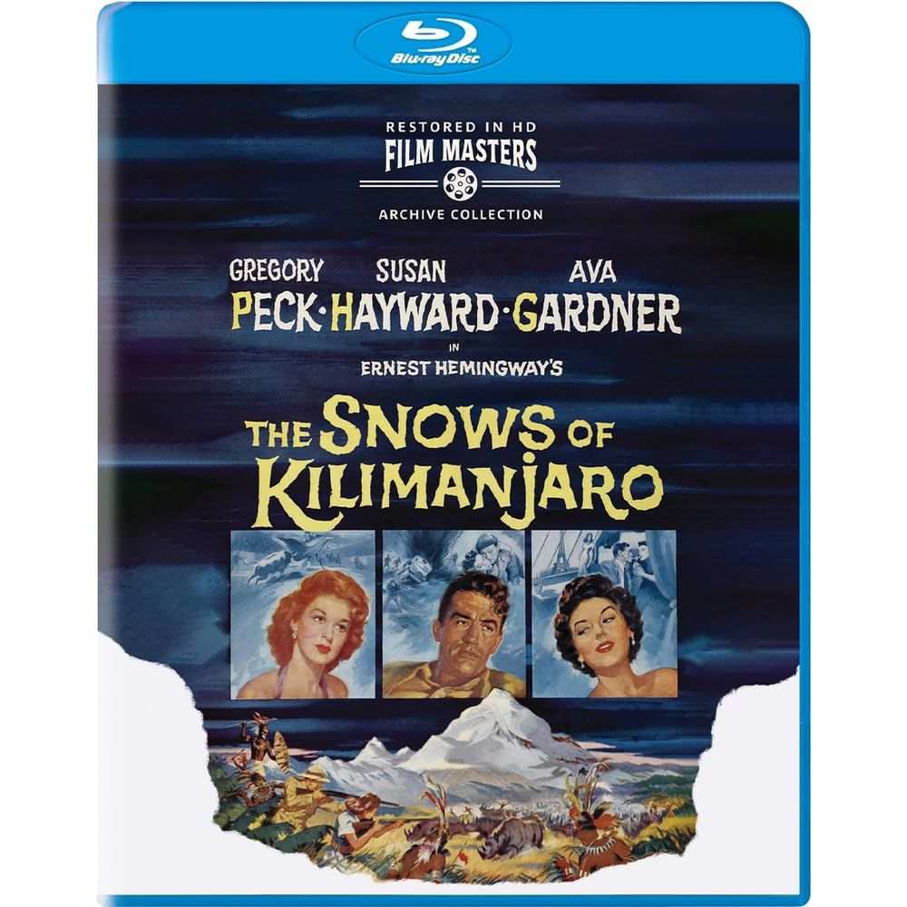 Blu-Ray pre-order of The Snows Of Kilimanjaro, classic 1952 film starring Gregory Peck, Ava Gardner, and Susan Hayward.