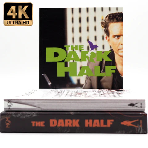 Vinegar Syndrome The Dark Half 4K UHD Blu-Ray with slipcase, featuring artwork and branding.