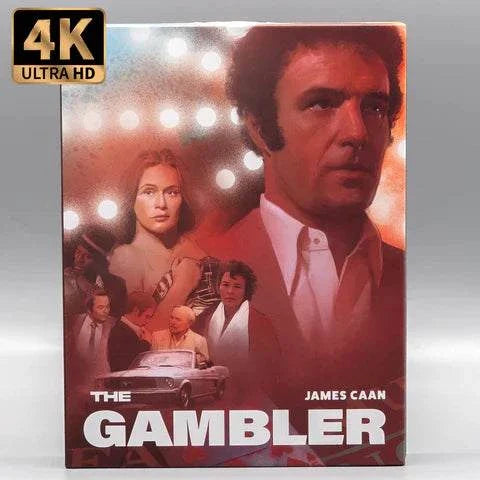 The Gambler 4K UHD limited edition mediabook cover featuring James Caan and key scenes from the movie