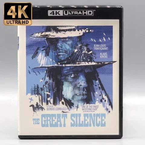 The Great Silence 4K UHD Blu-ray limited edition slipcase and slipcover with classic western film artwork