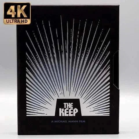 The Keep 4K UHD limited edition hardcase with foil slipcover and 40-page booklet