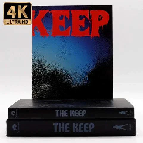 The Keep 4K UHD limited edition hardcase with slipcover and 2-disc set displayed on a white background