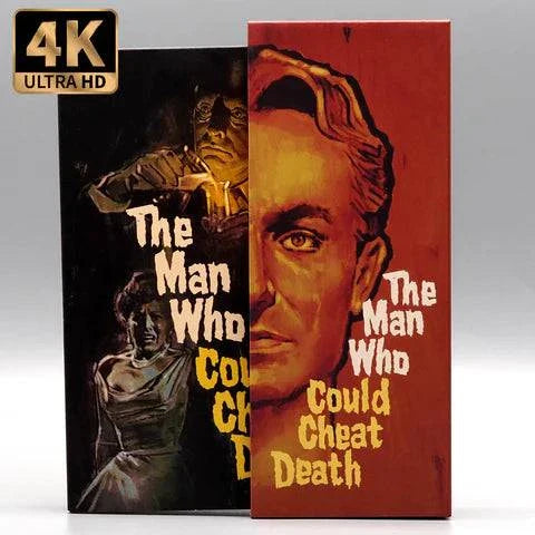 Vinegar Syndrome The Man Who Could Cheat Death 4K UHD and Blu-Ray limited edition slipcase and booklet cover