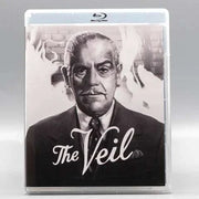 The Veil Blu-Ray limited edition slipcase cover featuring Boris Karloff portrait in black and white