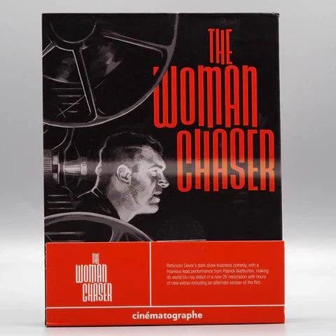 Cinématographe - The Woman Chaser Blu-Ray with slipcover featuring black and white film noir style cover and red text.