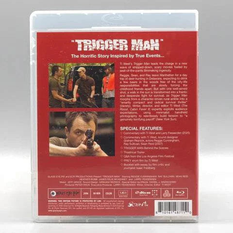 Trigger Man Blu-Ray limited edition slipcover with special features and theatrical trailer