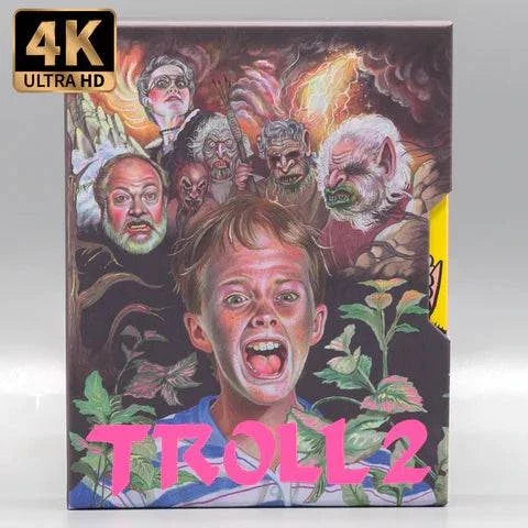 Vinegar Syndrome Troll 2 4K UHD and Blu-ray limited edition slipcase with colorful horror artwork