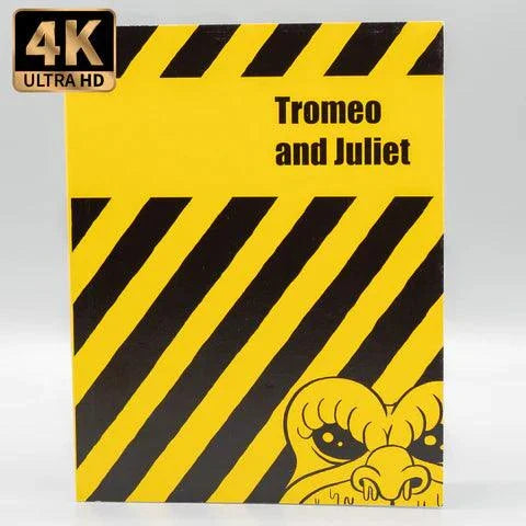 Vinegar Syndrome Tromeo and Juliet 4K UHD and Blu-ray limited edition slipcase with booklet cover design