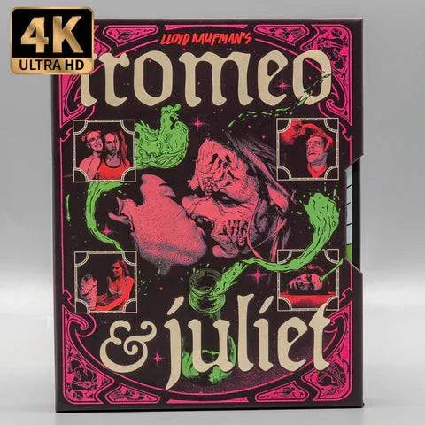 Vinegar Syndrome 4K UHD Blu-ray Tromeo & Juliet limited edition slipcase and booklet packaging