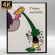 Vinegar Syndrome Tromeo and Juliet 4K UHD Blu-ray limited edition slipcase cover art with cartoon characters