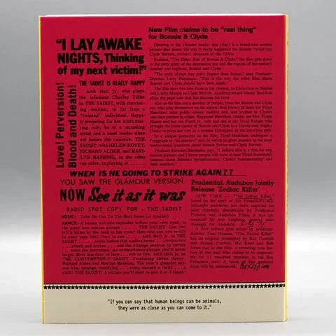 True Crime Tripple Ripper Blu-Ray with limited edition slipcover featuring vintage crime film artwork and text