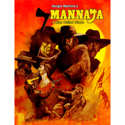 Mannaja A Man Called Blade limited edition Blu-Ray cover with western characters and tomahawk weapon artwork