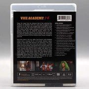 Vinegar Syndrome Archive Vice Academy 1-6 Blu-Ray set with slipcase showing back cover and special features list