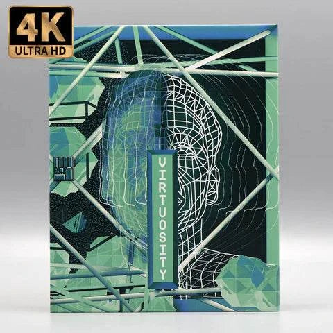 Virtuosity 4K UHD Blu-Ray with Slipcase featuring Denzel Washington and Russell Crowe, Vinegar Syndrome release.