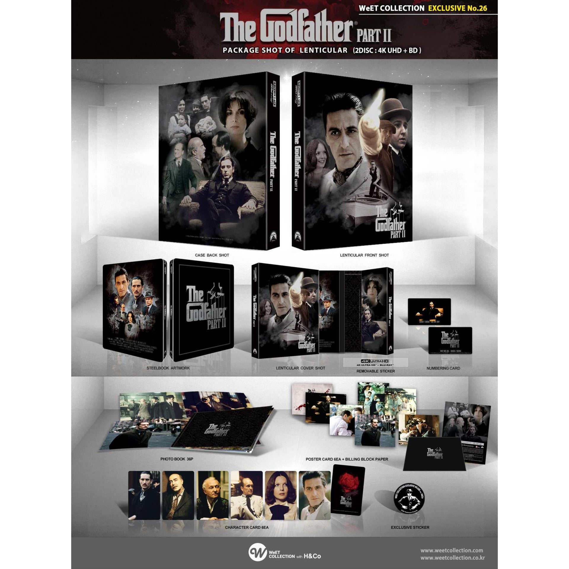 Interstellar Steelbook The Godfather Part II 4K UHD Blu-Ray lenticular slip cover exclusive