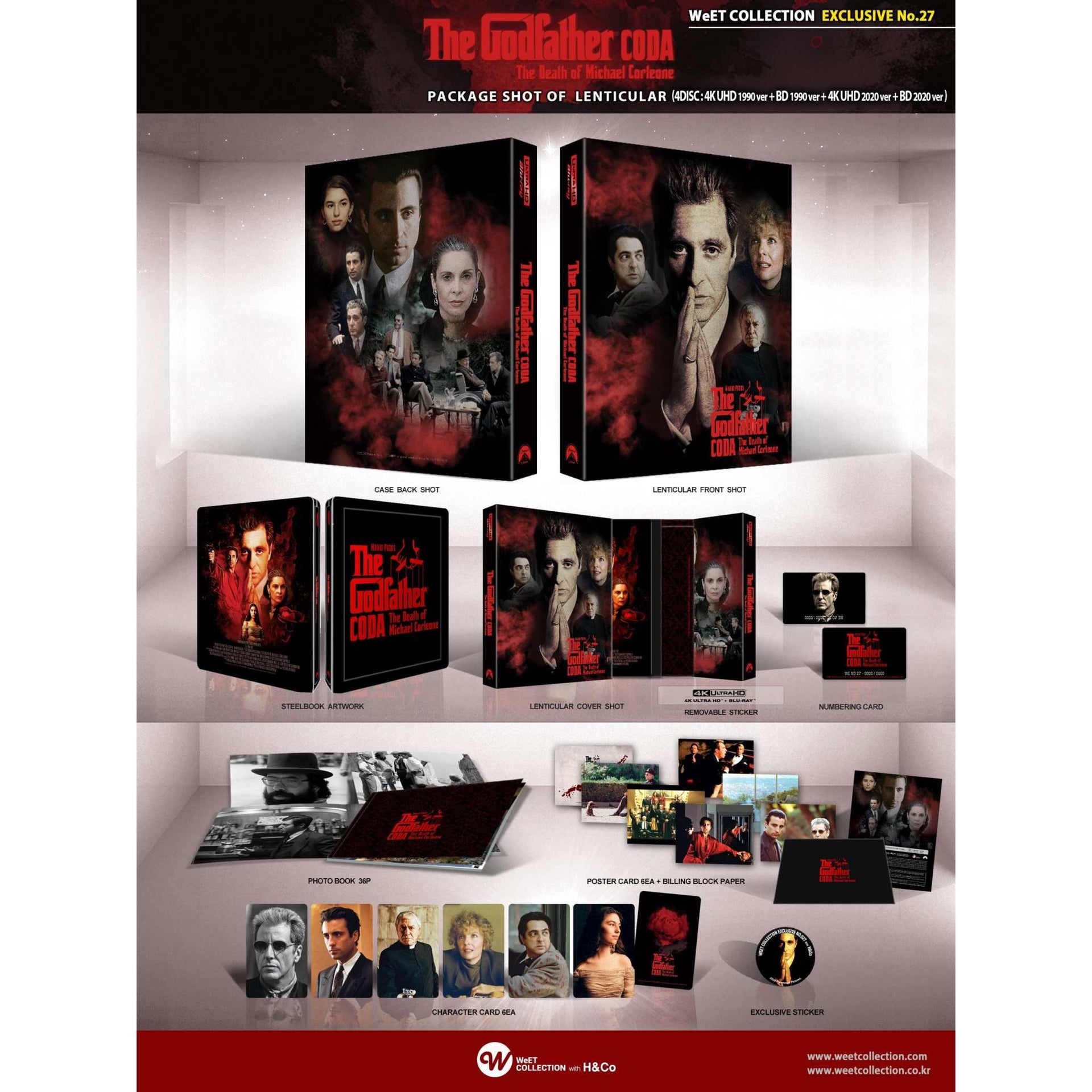 The Godfather Part III and The Godfather Coda 4K UHD Blu-Ray Steelbook lenticular slip exclusive