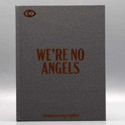We're No Angels Blu-Ray slipcase with minimalist grey fabric cover and brown text.