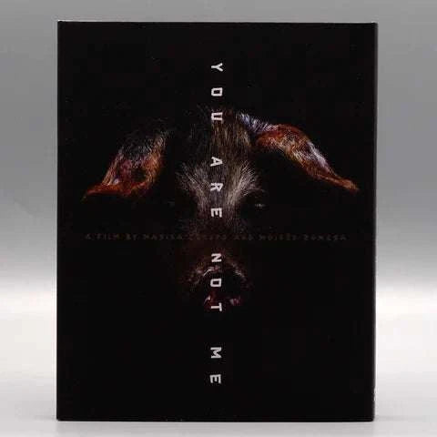 Music Box Selects You Are Not Me Blu-Ray with limited edition slipcover featuring dark artistic dog image on black background