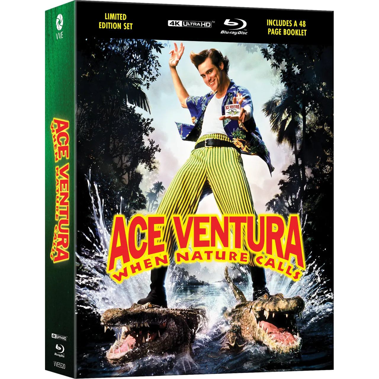PRE-ORDER: Ace Ventura: When Nature Calls (1995) - 4K + Blu-ray Limited Edition SteelBook in Lenticular Hardcase + Hardcover Booklet + Poster (Via Vision) [REGION FREE]