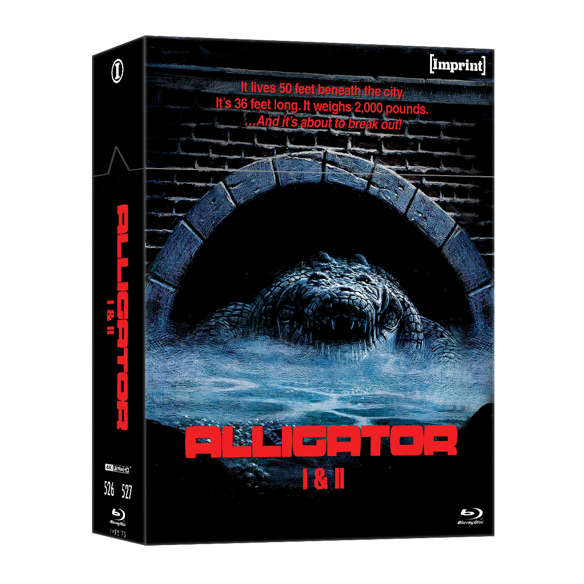 Alligator I & II 4-disc 4K UHD and Blu-ray limited edition hardbox set with horror movie cover art