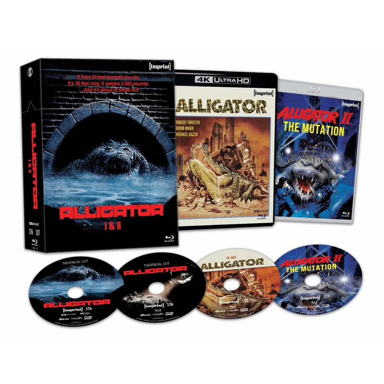 Alligator I & II 4K UHD and Blu-ray limited edition hardbox set with four discs and collectible packaging