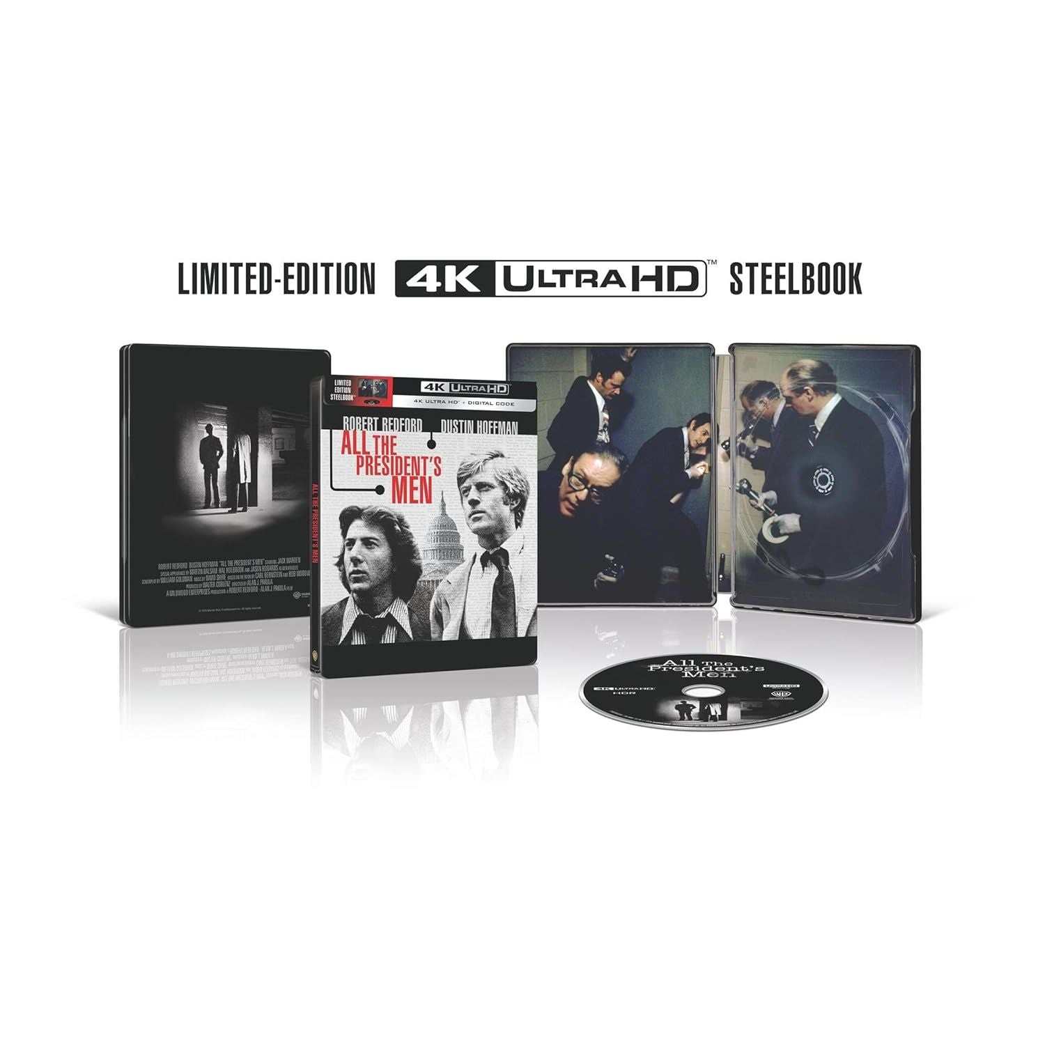 All the President's Men 50th Anniversary 4K UHD Steelbook with film restoration and special features