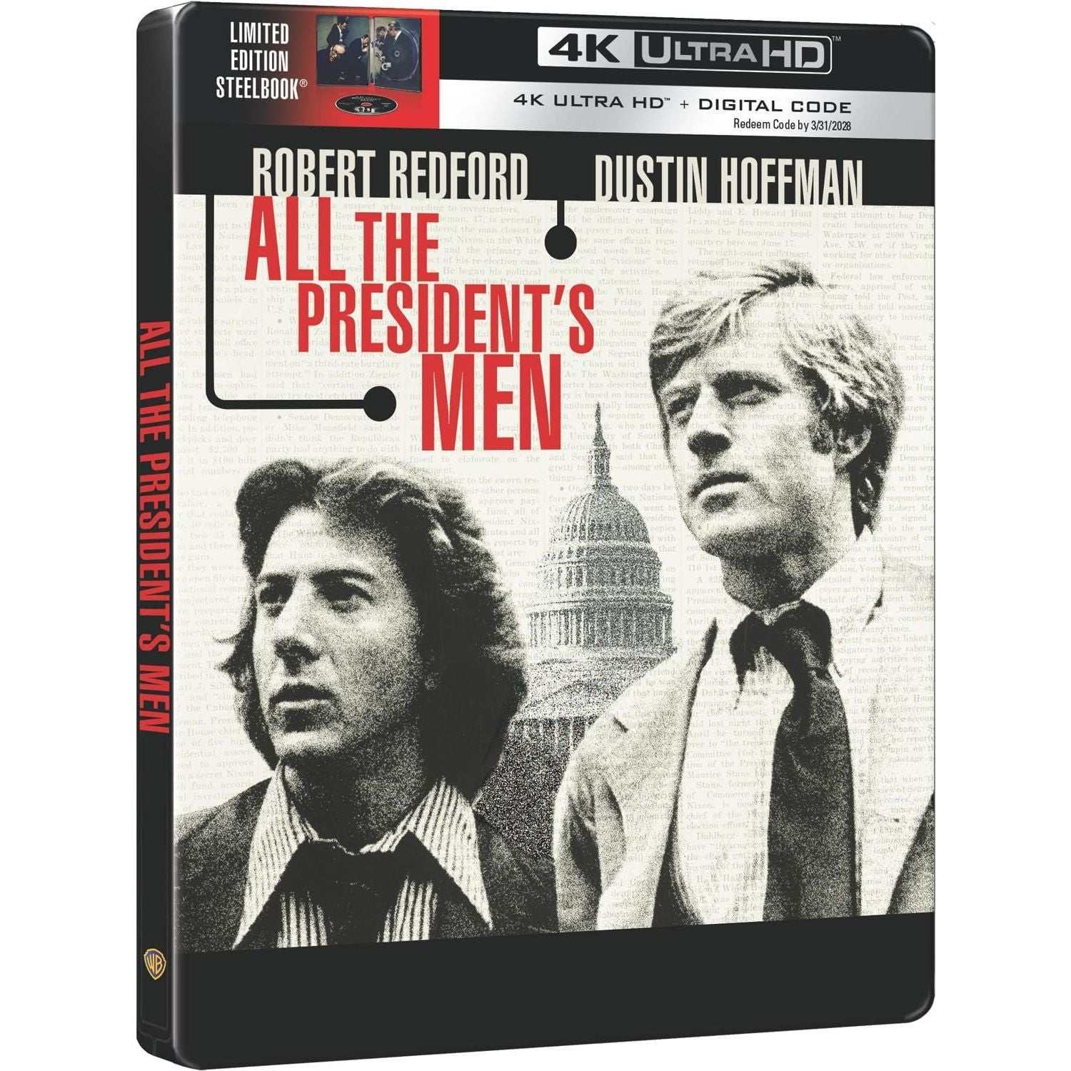 All the President's Men 50th Anniversary 4K UHD Limited Edition Steelbook by Warner Bros.