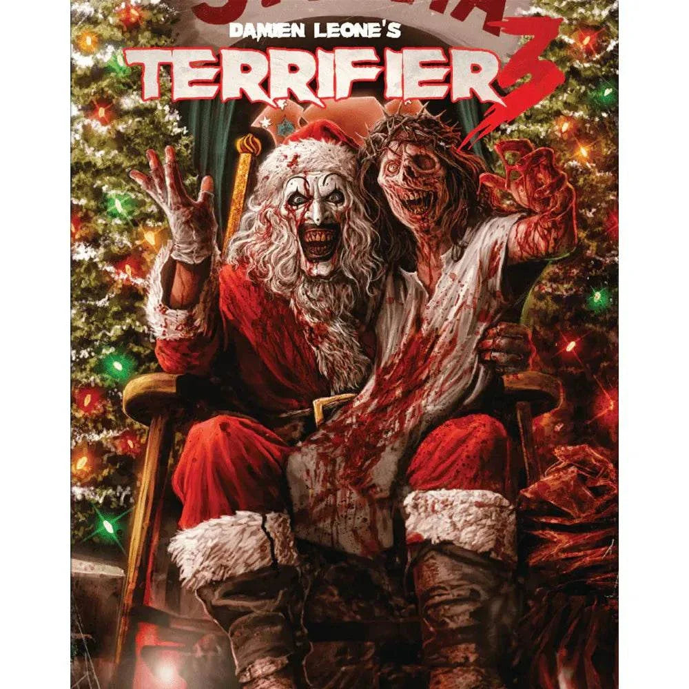 Terrifier Box Set 4-movie collection with Art the Clown horror films, slipcases, and a 250-page behind-the-scenes book in 4K and Blu-ray