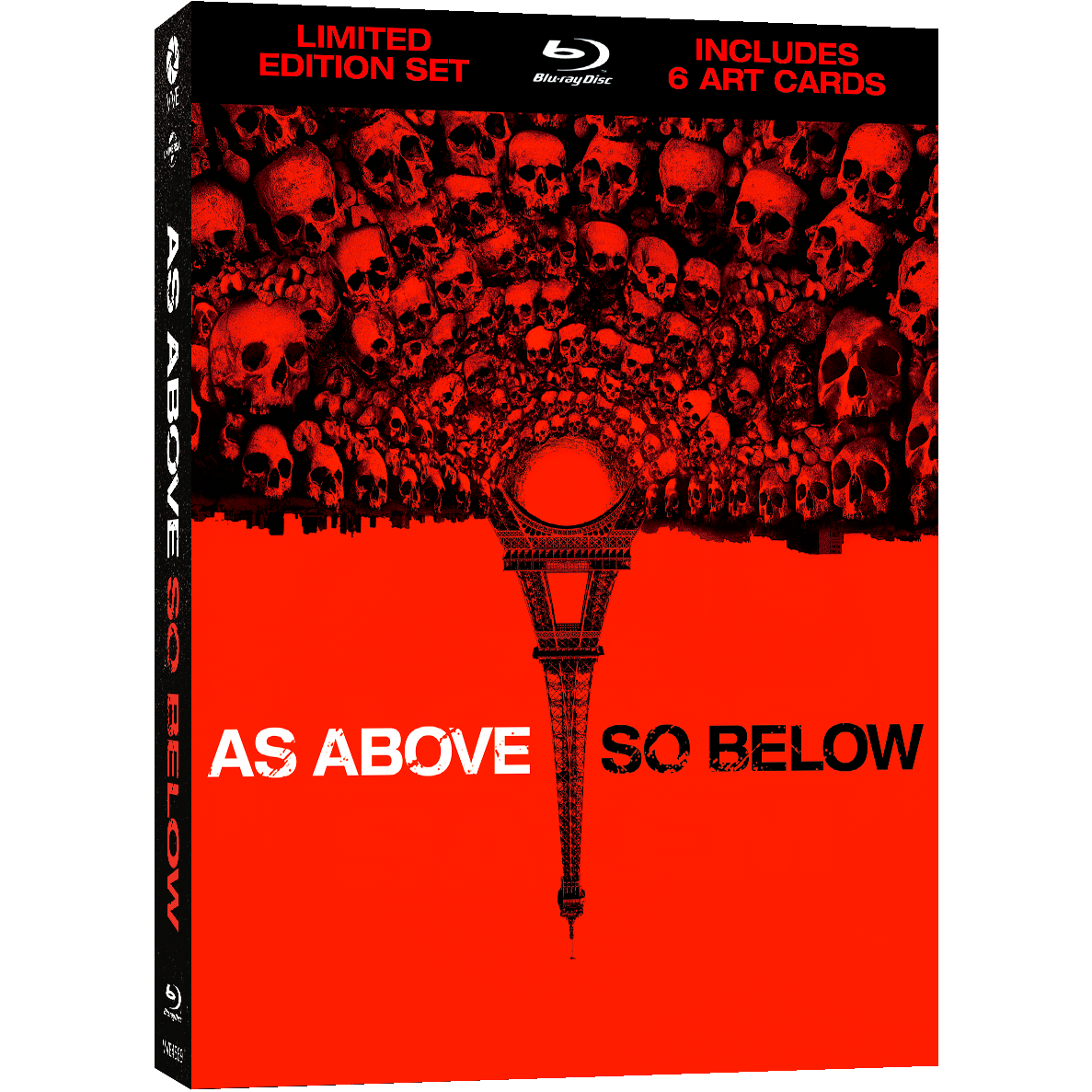 As Above So Below 2014 Blu-ray limited edition 3D lenticular hardcase with skull art cover and included art cards