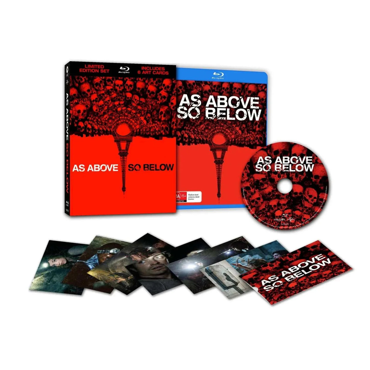 As Above So Below 2014 limited edition Blu-Ray 3D lenticular hardcase with art cards and disc
