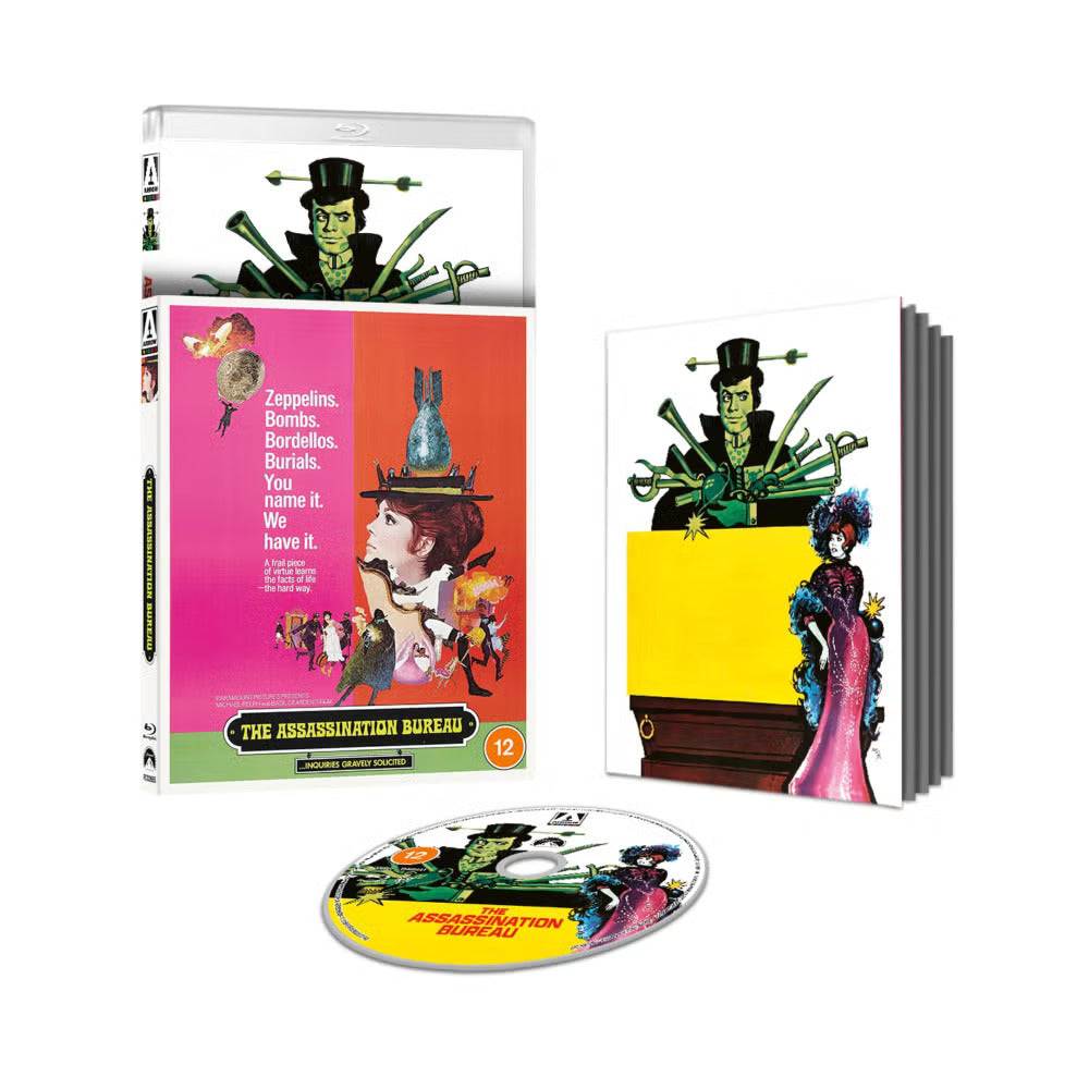 The Assassination Bureau limited edition Blu-ray with slipcover and booklet by Arrow Films UK