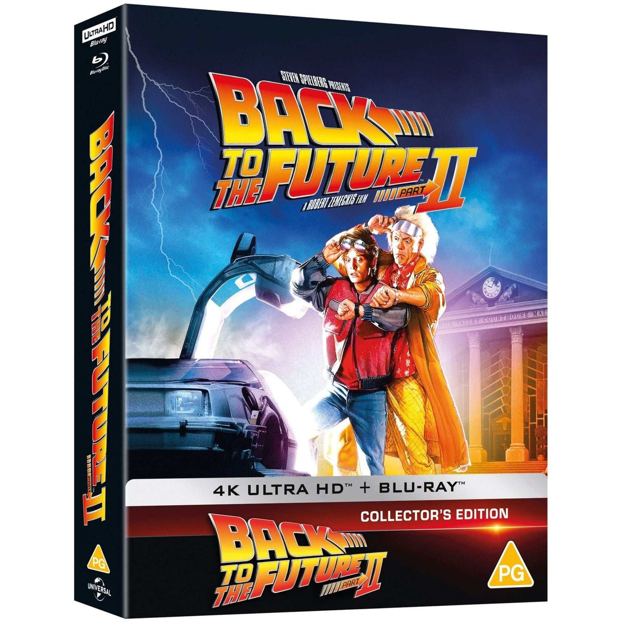 Back To The Future II Limited Edition 4K Ultra HD and Blu-Ray steelbook with collector's slipcase and movie extras