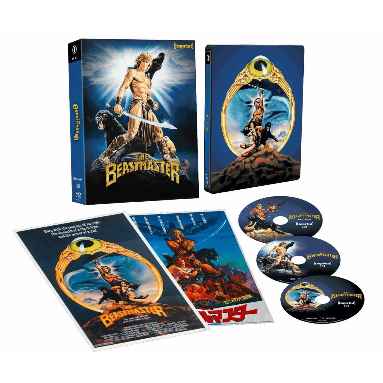 The Beastmaster 1982 4K UHD Blu-ray Steelbook edition with 3D lenticular hardcase and double-sided poster collection
