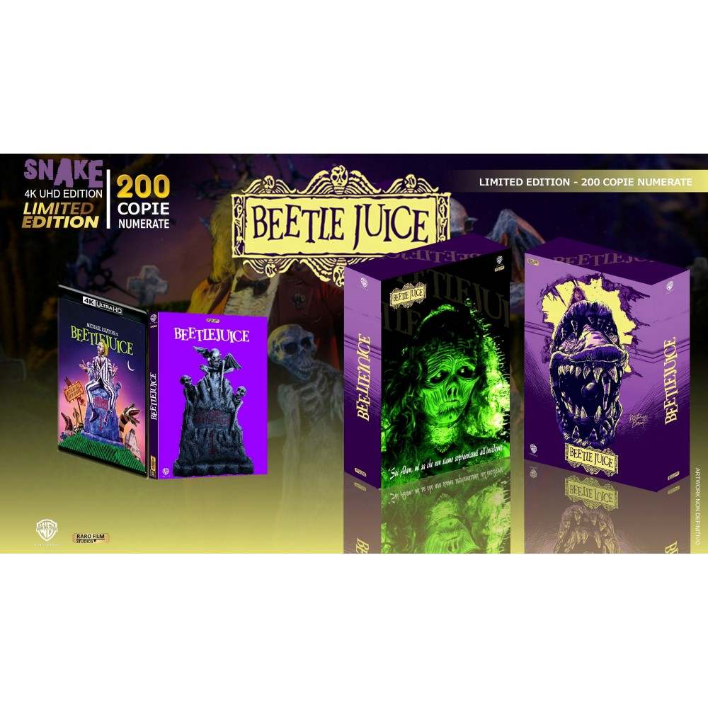 Beetlejuice 4K UHD limited edition Snake Edition with exclusive artwork and numbered packaging