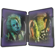 Open Beetlejuice Beetlejuice Limited Edition Steelbook interior artwork showing characters and ghostly scenes